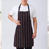 Verstellbare halblange Erwachsenenschürze Gestreifte Hotel Restaurant Koch Kellner Schürze Küchen Kochschürze mit 2 Taschen