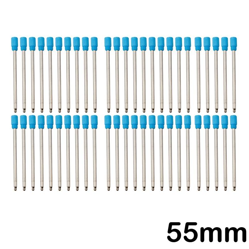 50/10/5 PCS Metal Ballpoint Pen Refills Black Blue Pen Refills 55mm Pen Refill Gifts School Office Supplies Stationery