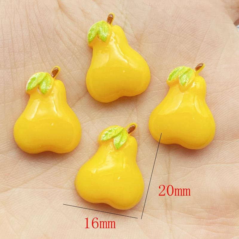 20 szt. Kawaii Słodkie Mieszane Mini Seria Owocowa Płaskie Kaboszony z Żywicy Scrapbooking DIY Biżuteria Rzemiosło Dekoracja Akcesoria G59