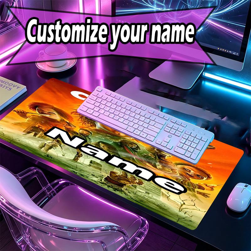 Custom Name Personalized Bride of Chucky Pattern Mousepad, Laptop PC Desk Mat, Decorative Desk Mat for Home Keyboard Pad Gift