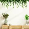 Creative Green Plant Vine Wall Sticker Self-Adhesive Removable PVC Wall Decal for Bedroom Living Room Wall Decoration