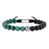 GAVU Men's Malachite Matte Onyx Tai Chi Yin Yang Power Stone Bracelet