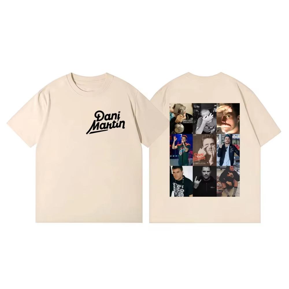 T-shirts Graphiques du Chanteur de Rock Dani Martin Été Haute Qualité Mode Manches Courtes Haut Hommes Femmes Décontracté Pur Coton T-shirts