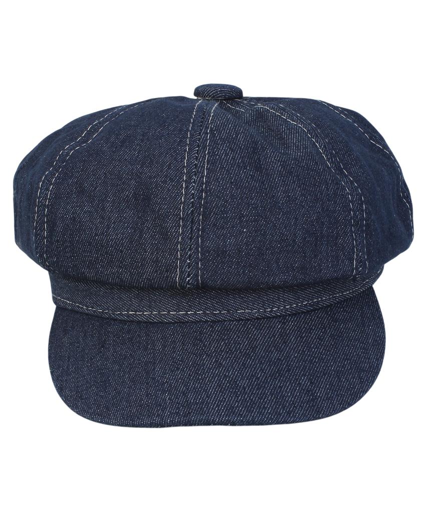 Yunibeosyeolkemiseuteuli Dark Denim Logo Newsboy Cap