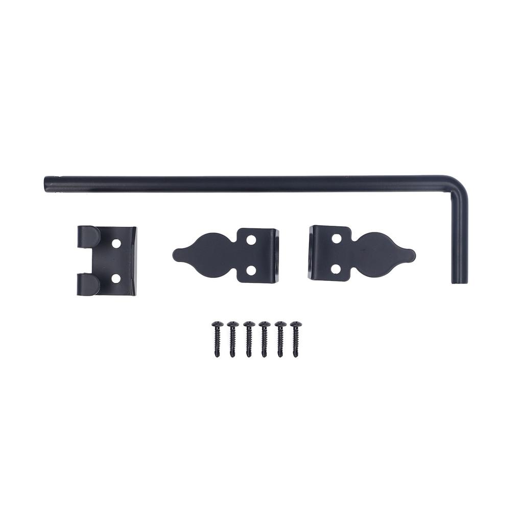 12 Inch Cane Bolt Steel Heavy Duty Drop Rod Gate Ground Latch for Wooden Fence Gates Doors