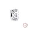 Breloques en Argent Sterling 925 véritable, rangée de cœurs, perles pour la fabrication de bijoux, adaptées aux Bracelets originaux, cadeau de bricolage