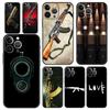 Luxury Phone Case For iPhone 15 14 11 Pro Max 13 12 XS X XR SE3 7 8 Plus AK47 Handgun Gun BUllets Cover Protect Funda