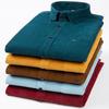 Men's Business Casual Corduroy Long-Sleeved Shirt In Pure Cotton