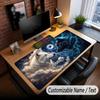 Wolf Theme Custom Mouse Pad Personalized With Name Text Customized Desk Mat For Office Home Decor