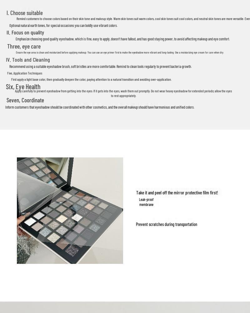 Palette Ombretti Smoky 42 Colori: Opaco, Perlato, Glitter, Illuminante, Grigio Cemento