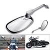 2 pezzi Specchietto retrovisore ovale in vetro cromato per moto Ducati Ktm Kawasaki