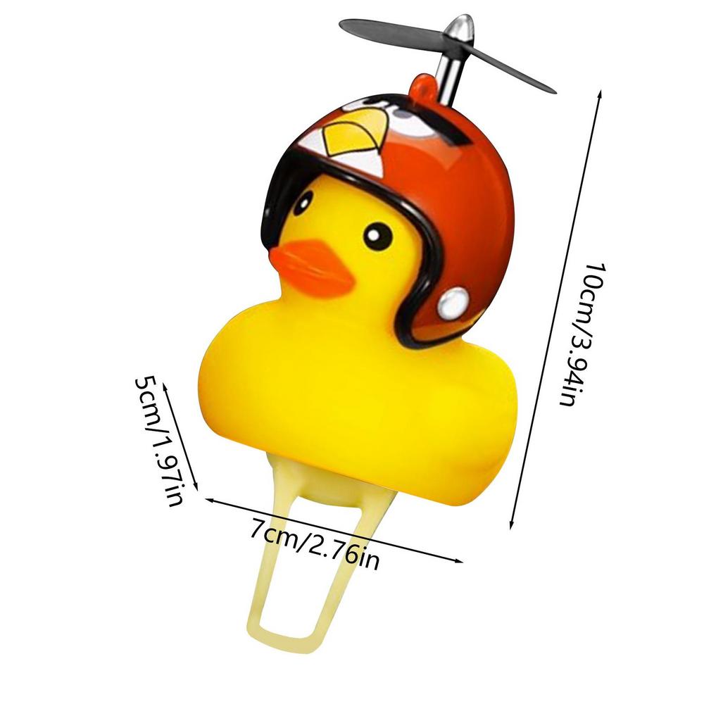 Rubber Duck Bicycle Bell LED Light Bike Bell Bicycle Bell Loud Crisp Clear Sound Ringer Rubber Duck Toy Car Ornament Yellow Duck