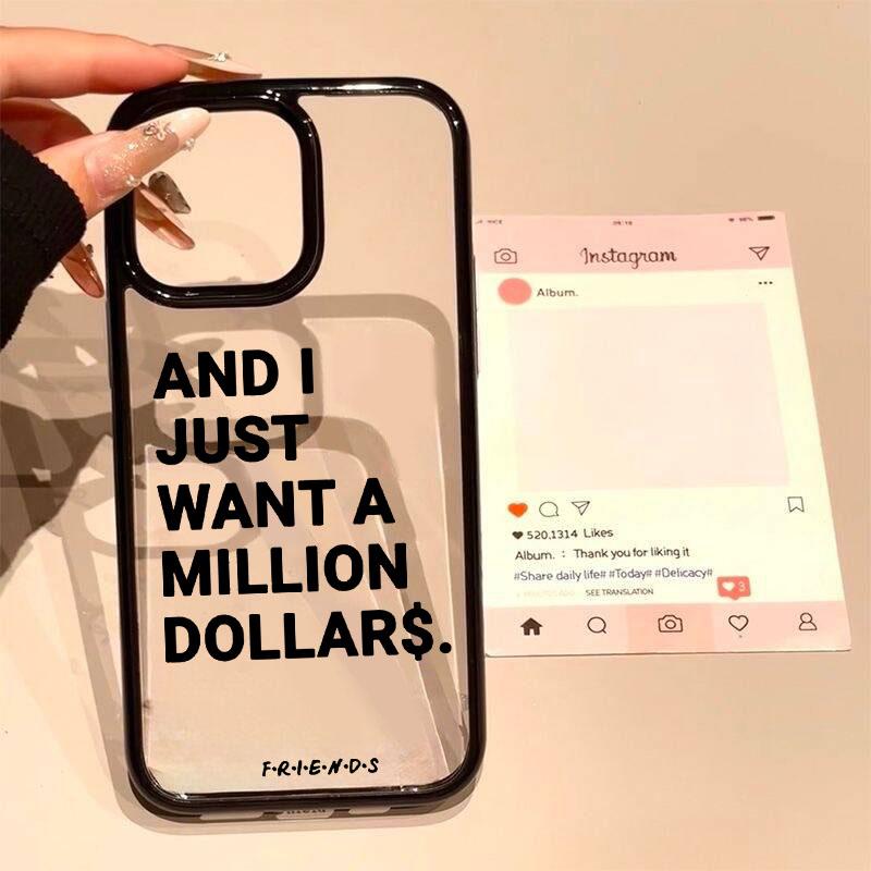 Aesthetic Simple English Letter AND I JUST Phone Case for Iphone 17 Pro Max 16 15 14 Plus 13 12 Mini XR 7 8 Transparent Cover