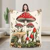 Dreamy Forest Mushroom Blanket Airplane Travel Flannel Bedding Throws For Bedroom Warm Design Quality Bedspread Birthday Gift