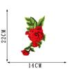 Polyester Fiber Embroidery Peony Patch DIY Handmade Clothing Accessories Embroidery Floral Applique 22*14CM
