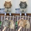 Set in Cotone da Bambino 2 Pezzi - T-Shirt Girocollo con Stampa Orso+Pantaloncini Abbinati - Prezzo Accessibile Outfit Casual S-XXL