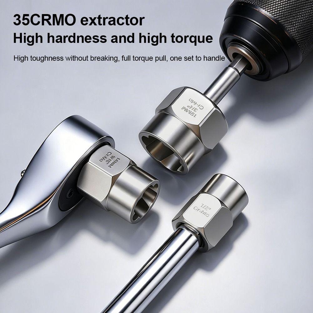 Rust Proof Nut Extractor High Torque Screw Remover Fastener Extractor Broken Thread Taking