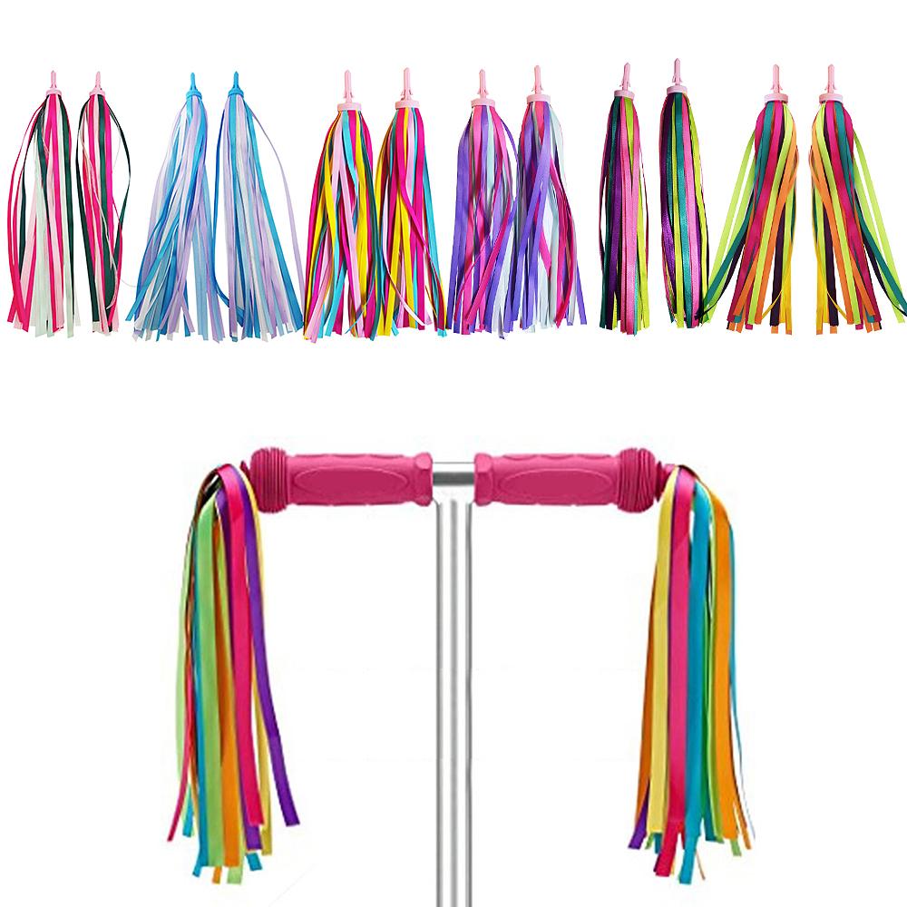 2 PCS Kid S Colorful Cycling Streamers Children S Scooters Ribbons Handlebar Streamers Ribbons for Girls Boys