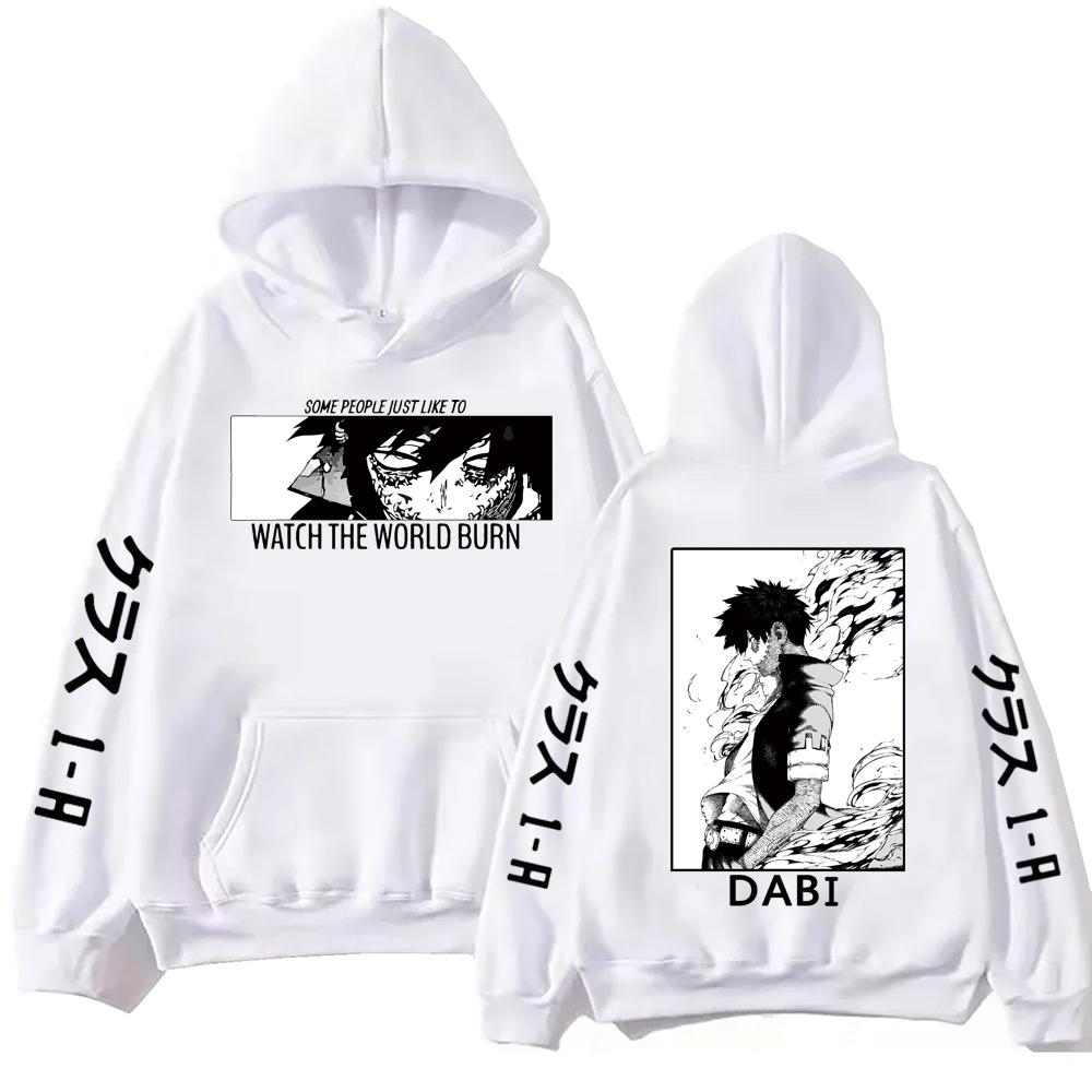 Manga My Hero Academia Dabi Printhoodie Harajuku Hip Hop Pullover Tops Sweatshirt Oversizcasual Gothic Vintage Clothing