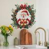 Santa Wreaths Green Plant Gifts Bedroom Living Room Study Background Landscaping Wall Stickers