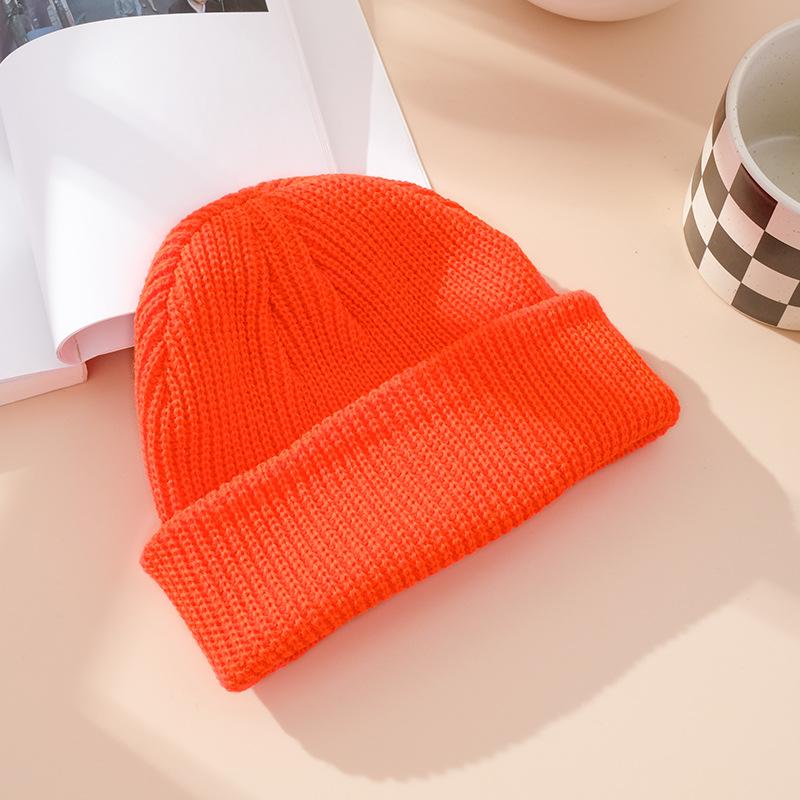 Warm Melon Skin Hat for Going Out In Winter, Knitted Hat for Women, Knitted Hat for Men, Solid Color, Versatile Couple Pullover Hat