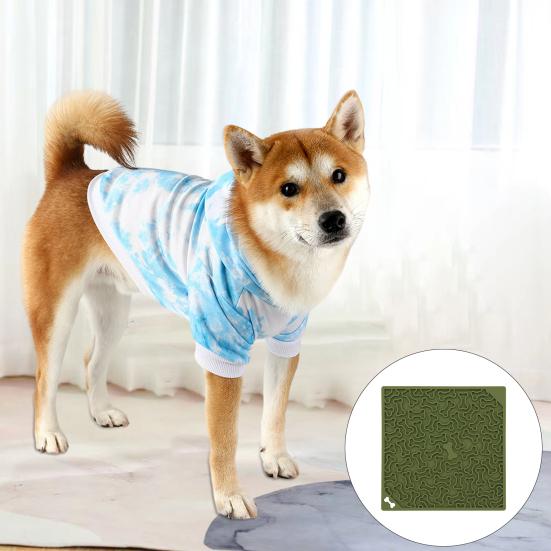 Dog Slow Feeder Mat Silicone Licking Pad with Suction Cup Pet Food