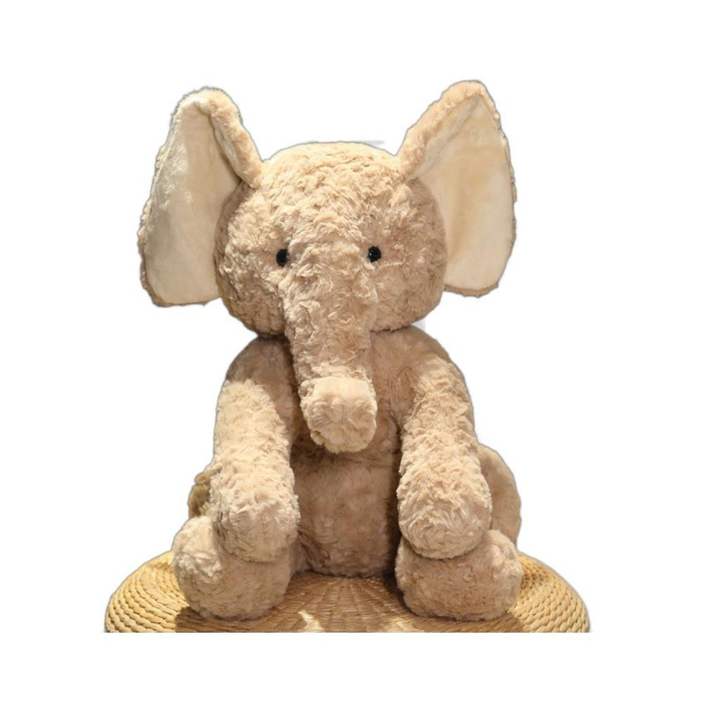Cute Plush Toy Comfortable Stuffed Elephant Home Furnishings Elephant Plush Toy  Bedroom Decor