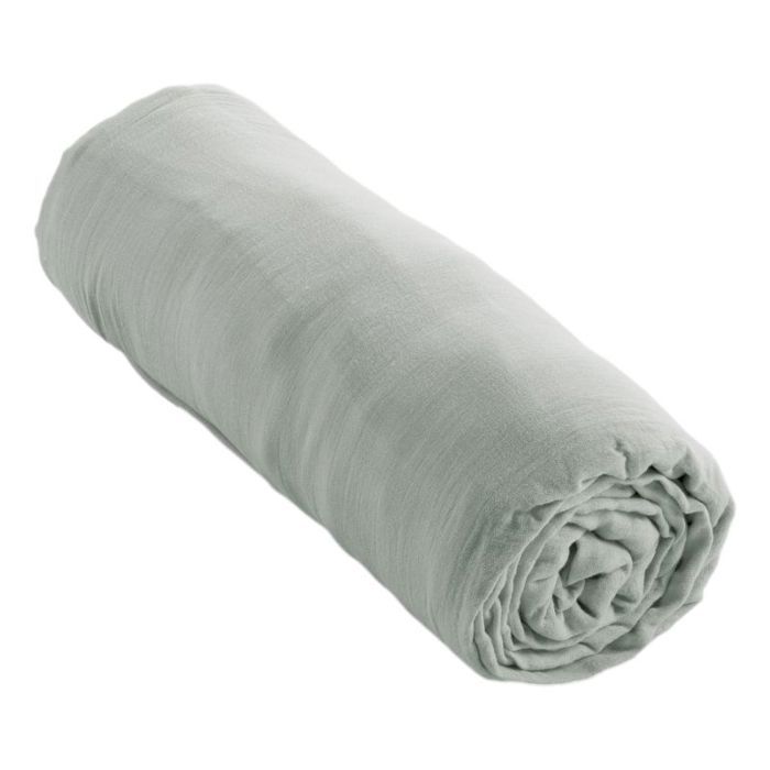 Fitted Sheet "Gaïa" All Sizes "Cotton Gauze" - 140x190 - Gaïa Eucalyptus