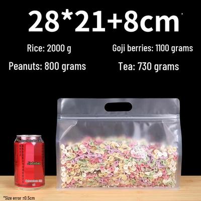 Transparent Frosted Octagonal Stand-Up Self-Sealing Bags with Handle