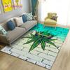 Reggae Music Jamaican Maple Leaf Area Rug,Carpet Rug for Living Room Bedroom Sofa Doormat Decoration,Kid Play Non-slip Floor Mat