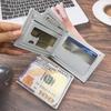 Portofel Bifold pentru Bărbați Design cu Bancnotă de O Sută Dolari Suport pentru Carduri de Credit și Numerar Portofel de Buzunar Inovator Cadou pentru Tată Prieten