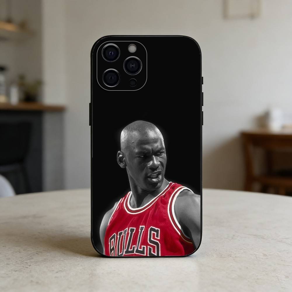 Basketball Michael J-jordan     Phone Case For iPhone 17,16,15,14,13,12,11 Plus,Pro Max,SE4Soft Silicone Black Cover