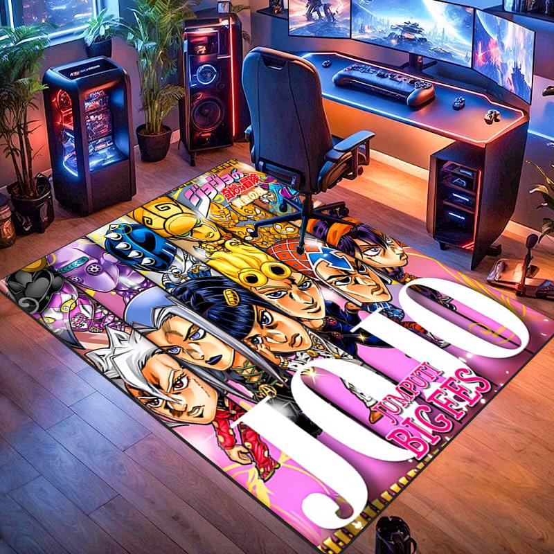 JoJo's Bizarre Adventure: Epic Characters Vibrant Art Carpet Living Room and Bedroom Mats Printing Christmas Gifts Fashion Art