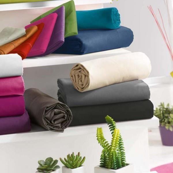 Fitted Sheet All Sizes 100% Cotton/57 Threads/cm² - 160x200 - Anise
