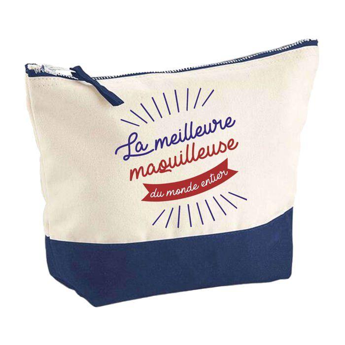 Trousse de maquillage - PLANETEE - Meilleure maquilleuse du monde - Grand format - Coton - Impression HD (France)