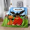 Bunny Friends Adventure Blanket Comfortable Great for Sofa Couch Office Four Seasons Multipurpose Stylish Decor Gifts For Family Or Friends