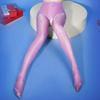 30D Candy Colors Pearlescent High Waist Pantyhose Oil Shiny Transparent Party Club Stockings Women Sexy Open Crotch Tights