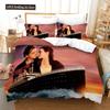 Titanic Jack And Rose Bedding Set Duvet Cover Sets Comforter Bed Queen King Single Size Dropship