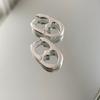 Copper Color Hollow Double Heart Earrings for Women Korean Style Design Ear Buckle 2022 Korea Fashion Zircon Accessories
