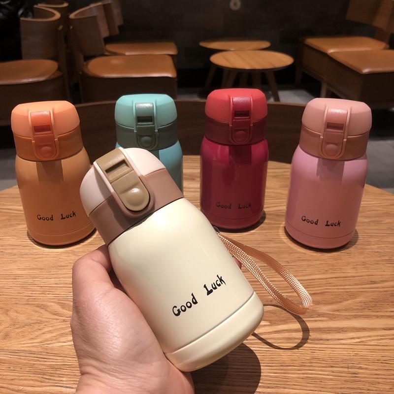 Mini tasse thermique porte-bonheur de 200ml/360ml, flacons sous vide en acier inoxydable, tasse à café, tasse isolée de voyage, bouteille thermique pour l'eau