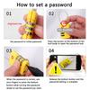 Cabinet Locker Security Tool Contrast Color Padlock TSA Customs Code Lock Luggage Password Lock 3 Digit Combination Lock