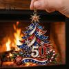 Acrylic Holiday Decoration Christmas Hanging Ornament, Glowing Tree Decor for Window Gift Home Wall, Festive Party Decoration, Indoor Outdoor