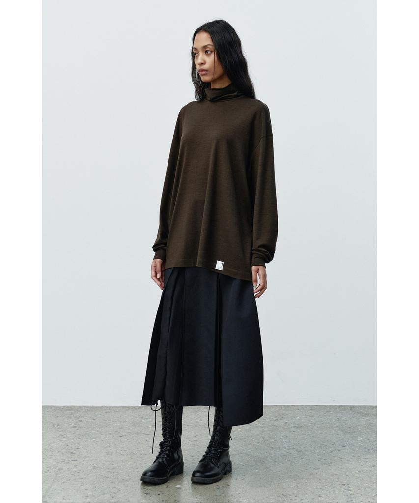 Recorde Unbalanced Pleats Skirt Rqkaa25593Bkx