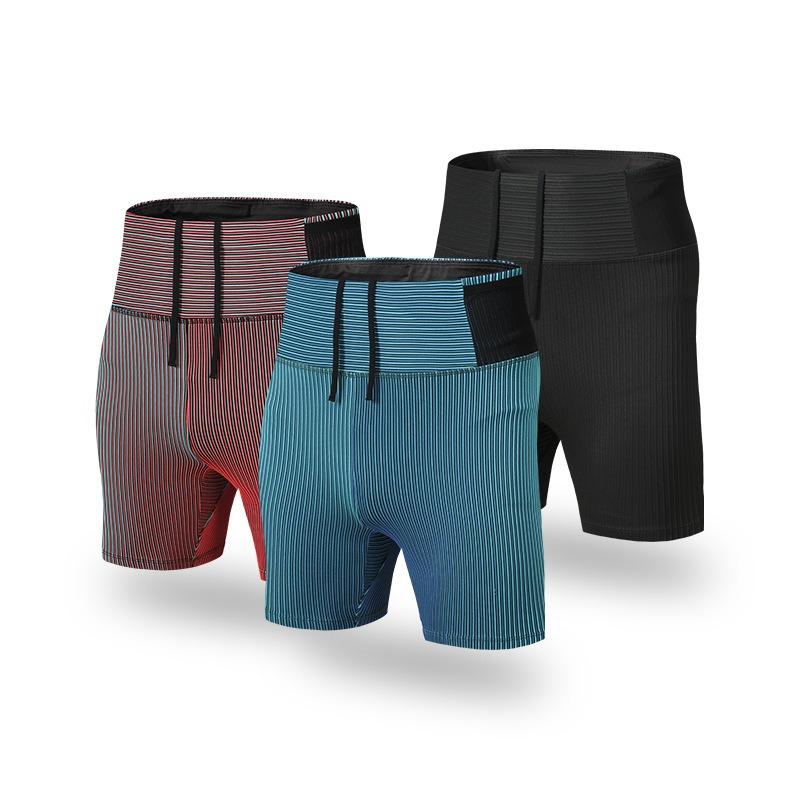Athletic Training Shorts High Waist Anti-Chafe Nylon Spandex 2-in-1 Design 4-Way Stretch Ideal for Sprinting Cycling Fitnes