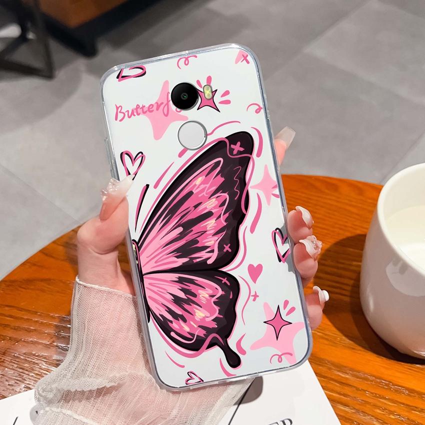 Case For Redmi 4 3 6 Pro 4A 4X 5A 5 Plus K90 Cute Shark Cat Pattern Phone Bags Soft Ultra Thin TPU Silicone Anti Slip Shell For Redmi Clear Back Cover