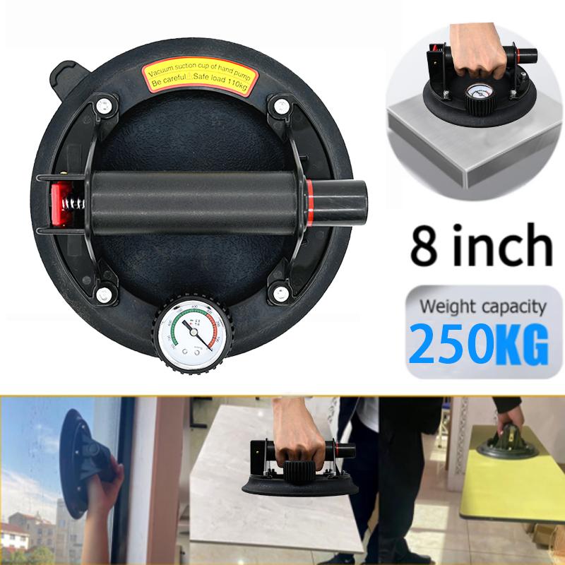 New 250 Kg Carrying Capacity Powerful Vacuum Suction Cup 8 Inch Heavy Duty Vacuum Spreader for Granite Tile Glass Manual Lifting