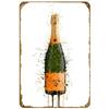 French Champagne Retro Vintage Metal Tin Signs Posters Plate Wall Decor for Home Bars Cafe Man Cave Clubs Retro Posters Plaque