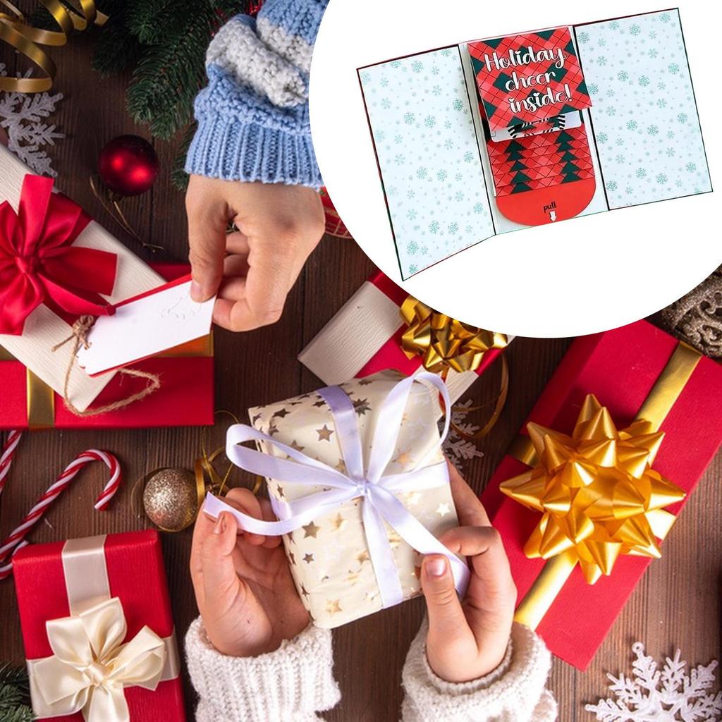 Christmas Gift Card Booklet Party Favors Xmas Decoration, Gifts DIY Decorative Holiday for Friends