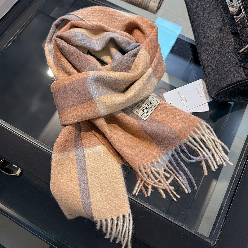 100 % Kaschmir-Winter-Design, Pashmina-Wollschal für Damen, warme, dicke Tücher und Wickel, weiblicher Bufanda, Echarpe, Quaste, Schalldämpfer