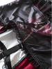 Dark Goth Death God Print Lace Patchwork Camisole - Fast Delivery Hot Girl Crop Top